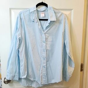 No Boundaries Blue and White Striped Shirt XXXL (21)